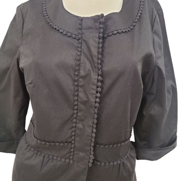 Willi Smith Black Pemplum Blazer Size Large - Picture 3 of 8